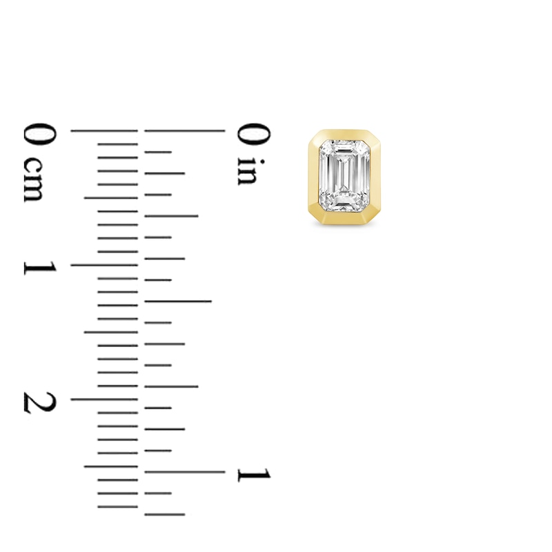 Main Image 7 of Lab-Grown Emerald-Cut Diamond Box Set 1-1/2 ct tw 14K Yellow Gold