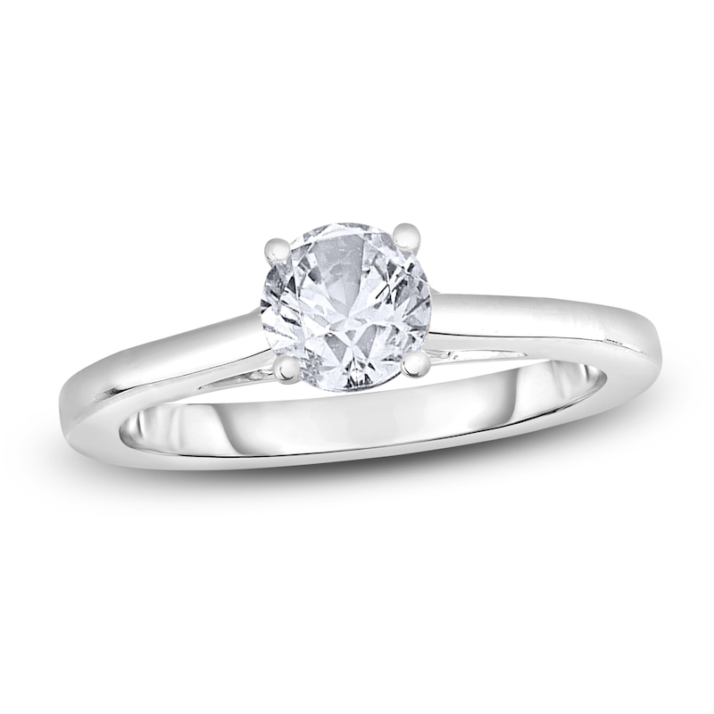 Main Image 1 of Diamond Solitaire Engagement Ring 3/4 ct tw Round 14K White Gold (I2/I)