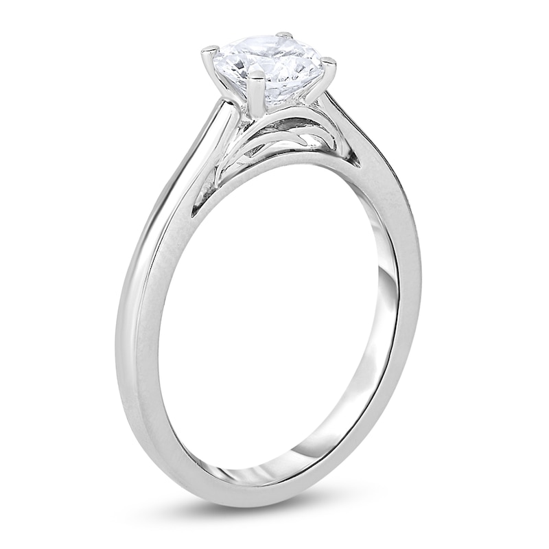 Main Image 2 of Diamond Solitaire Engagement Ring 3/4 ct tw Round 14K White Gold (I2/I)