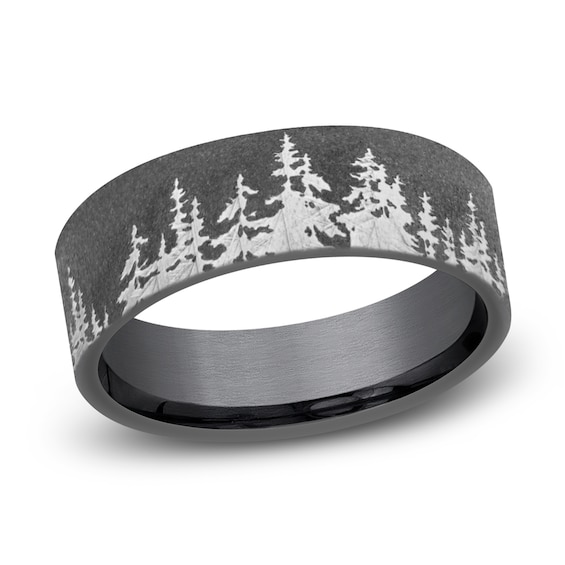 Jared The Galleria Of Jewelry Tree Wedding Band Black Tantalum 8.0mm