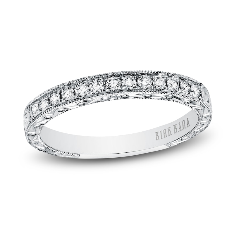 Main Image 1 of Kirk Kara Diamond Wedding Band 1/5 ct tw Round 18K White Gold