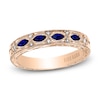 Thumbnail Image 1 of Kirk Kara Natural Blue Sapphire Anniversary Band Diamond Accents 18K Rose Gold