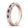 Thumbnail Image 2 of Kirk Kara Natural Blue Sapphire Anniversary Band Diamond Accents 18K Rose Gold