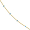 Thumbnail Image 2 of Solid Station Necklace Light Blue Enamel 14K Yellow Gold 18"
