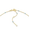 Thumbnail Image 3 of Solid Station Necklace Light Blue Enamel 14K Yellow Gold 18"