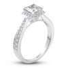 Thumbnail Image 5 of Diamond Engagement Ring 1-1/5 ct tw Princess/Round Platinum