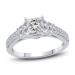 Diamond Engagement Ring 1-1/4 ct tw Princess/Round Platinum