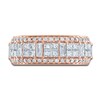 Thumbnail Image 2 of Vera Wang WISH Diamond Anniversary Band 1-1/2 ct tw Baguette/Princess/ Round 18K Rose Gold