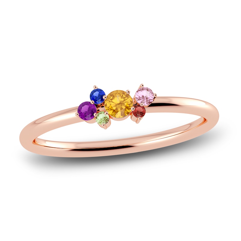 Main Image 1 of Juliette Maison Natural Multi-Gemstone Constellation Ring 10K Rose Gold