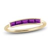 Thumbnail Image 1 of Juliette Maison Natural Amethyst Baguette Bar Ring 10K Yellow Gold