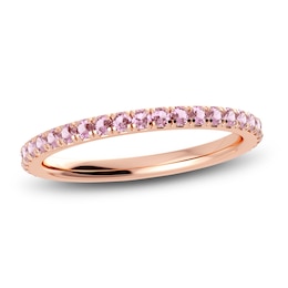 Juliette Maison Natural Pink Tourmaline Eternity Ring 10K Rose Gold
