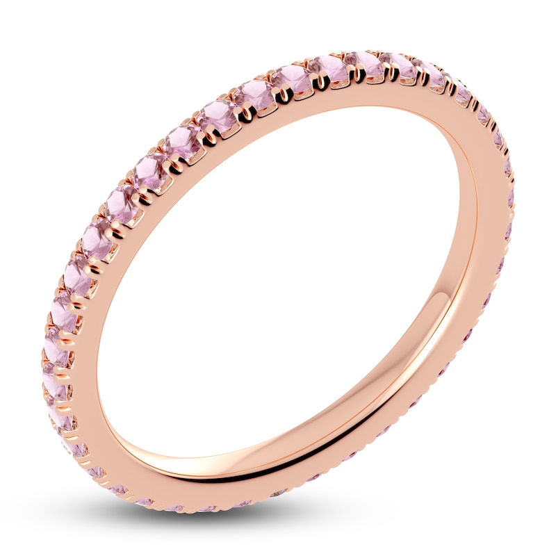 Juliette Maison Natural Pink Tourmaline Eternity Ring 10K Rose Gold