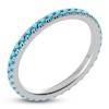 Thumbnail Image 2 of Juliette Maison Natural Blue Zircon Eternity Ring 10K White Gold
