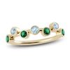 Thumbnail Image 1 of Juliette Maison Natural Emerald & Natural Aquamarine Ring 10K Yellow Gold