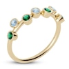Thumbnail Image 2 of Juliette Maison Natural Emerald & Natural Aquamarine Ring 10K Yellow Gold