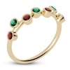 Thumbnail Image 2 of Juliette Maison Natural Emerald & Natural Garnet Ring 10K Yellow Gold