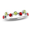 Thumbnail Image 1 of Juliette Maison Natural Ruby & Natural Peridot Ring 10K White Gold