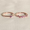 Thumbnail Image 4 of Juliette Maison Natural White Sapphire & Natural Blue Sapphire Ring 10K Rose Gold