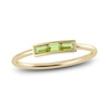 Thumbnail Image 1 of Juliette Maison Natural Peridot Baguette Bar Ring 10K Yellow Gold