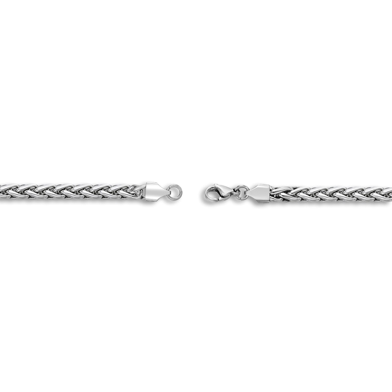Main Image 2 of Men's Solid Wheat Chain Necklace Stainless Steel 24" 5mm