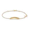 Thumbnail Image 1 of Cross Plaque ID Bracelet 14K yellow Gold 6"