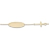 Thumbnail Image 2 of Cross Plaque ID Bracelet 14K yellow Gold 6"