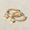 Juliette Maison Natural Aquamarine Starburst Hoops 10K Yellow Gold