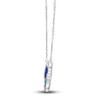Thumbnail Image 2 of Le Vian Diamond Butterfly Necklace 1/4 ct tw Round Blue/Turquoise Enamel 14K Vanilla Gold 19"