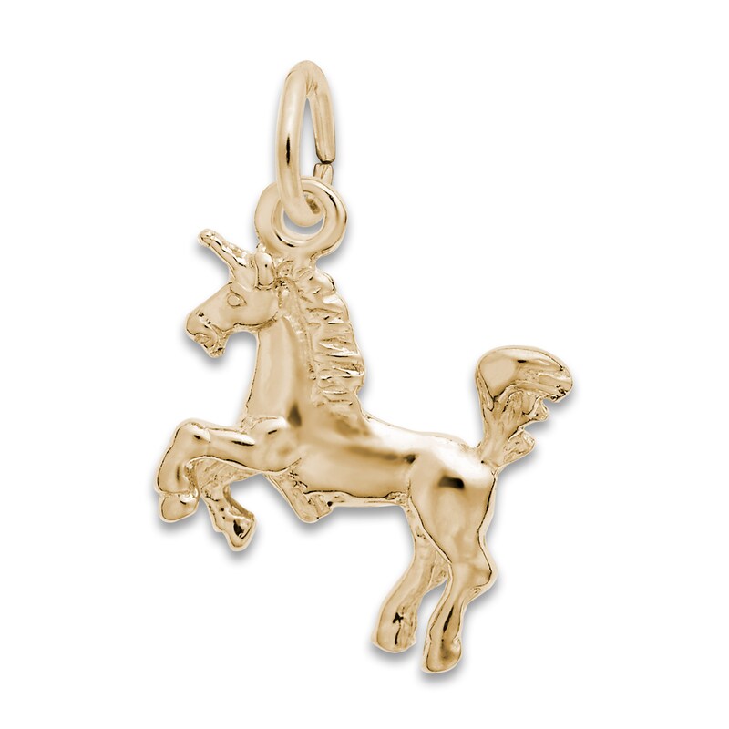Unicorn Charm 14K Yellow Gold