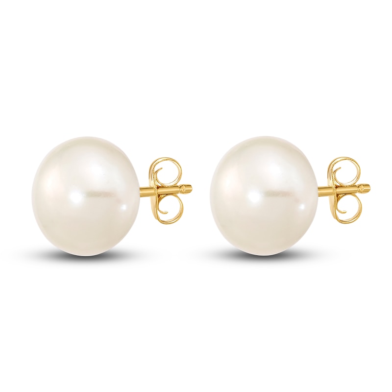 Main Image 3 of Freshwater Cultured Pearl Necklace & Earring Set 14K Yellow Gold 18"