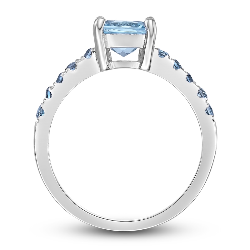 Main Image 3 of Natural Blue Topaz Ring Sterling Silver