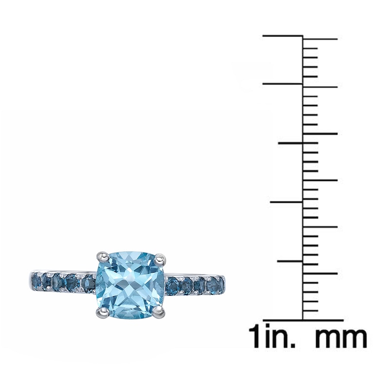 Main Image 5 of Natural Blue Topaz Ring Sterling Silver