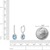 Thumbnail Image 4 of Natural Blue Topaz & White Lab-Created Sapphire Dangle Earrings Sterling Silver