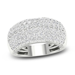 Diamond Pave Anniversary Band 1-1/2 ct tw Round 14K White Gold