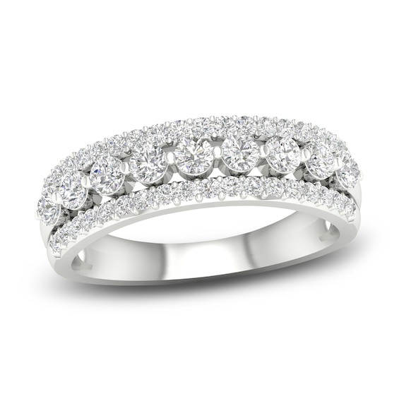 Diamond Anniversary Band 1 ct tw Round Platinum