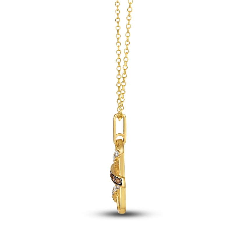 Main Image 2 of Le Vian Wrapped In Chocolate Diamond Necklace 1/4 ct tw Diamonds 14K Honey Gold 19"