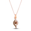 Thumbnail Image 1 of Le Vian Diamond Pendant Necklace 3/4 ct tw Round 14K Strawberry Gold 19"