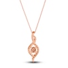 Thumbnail Image 3 of Le Vian Diamond Pendant Necklace 3/4 ct tw Round 14K Strawberry Gold 19"