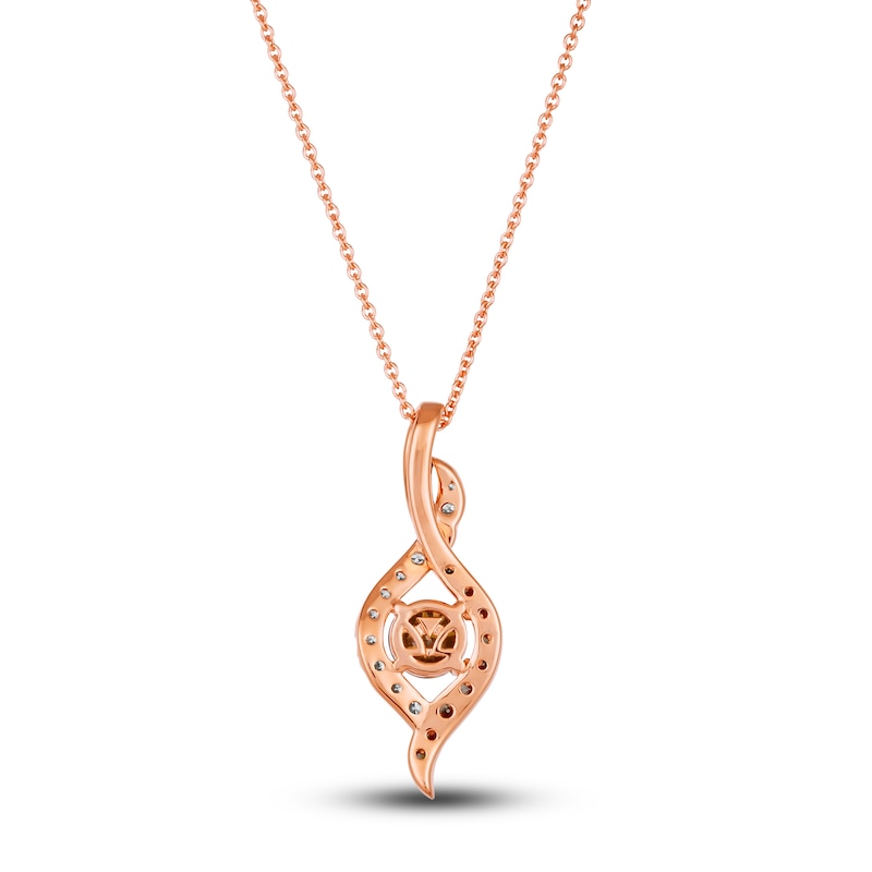 Main Image 3 of Le Vian Diamond Pendant Necklace 3/4 ct tw Round 14K Strawberry Gold 19"