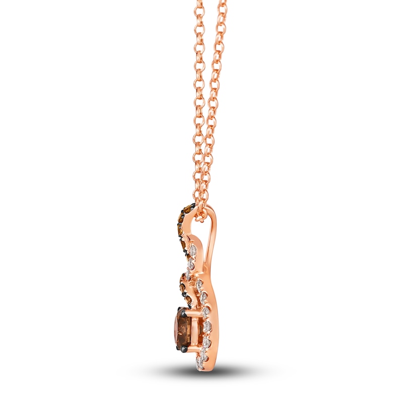Main Image 2 of Le Vian Diamond Pendant Necklace 1 ct tw Round 14K Strawberry Gold 19"