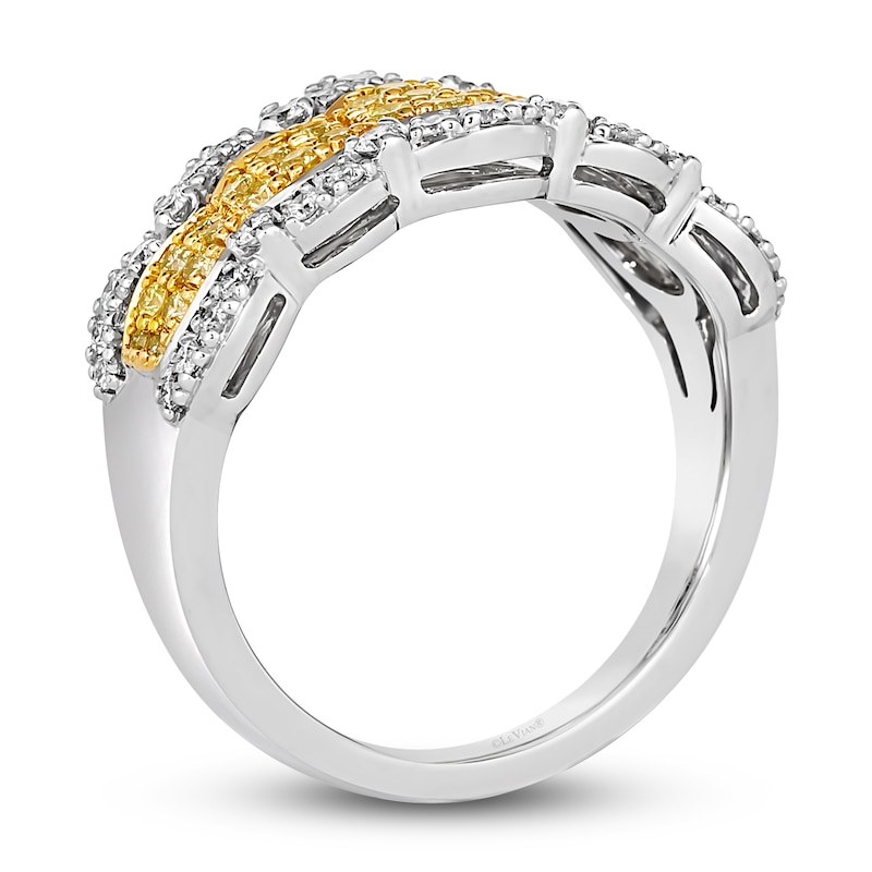 Main Image 2 of Le Vian Sunny Yellow Diamond Ring 5/8 ct tw Round 14K Two-Tone Gold