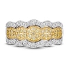 Thumbnail Image 3 of Le Vian Sunny Yellow Diamond Ring 5/8 ct tw Round 14K Two-Tone Gold