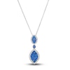 Thumbnail Image 1 of Le Vian Natural Blue Sapphire Necklace 1/6 ct tw Diamonds 14K Vanilla Gold