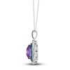 Thumbnail Image 2 of Le Vian Natural Amethyst & Natural Blue Topaz Necklace 1/2 ct tw Diamonds 14K Vanilla Gold