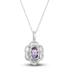 Thumbnail Image 3 of Le Vian Natural Amethyst & Natural Blue Topaz Necklace 1/2 ct tw Diamonds 14K Vanilla Gold