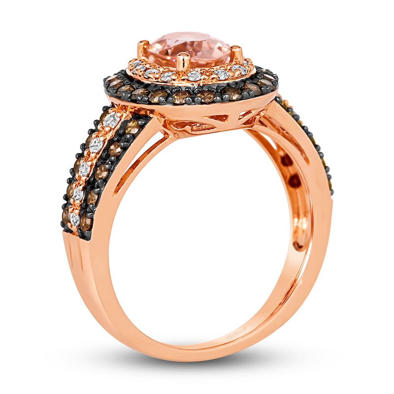 Main Image 2 of Le Vian Natural Morganite Ring 7/8 ct tw Diamonds 14K Strawberry Gold