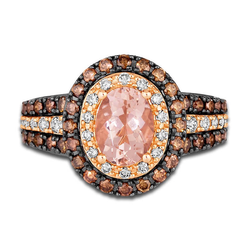 Main Image 3 of Le Vian Natural Morganite Ring 7/8 ct tw Diamonds 14K Strawberry Gold
