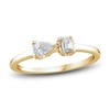 Thumbnail Image 0 of Diamond Ring 1/3 ct tw Emerald/Pear/Round 10K Yellow Gold