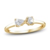 Thumbnail Image 1 of Diamond Ring 1/3 ct tw Emerald/Pear/Round 10K Yellow Gold
