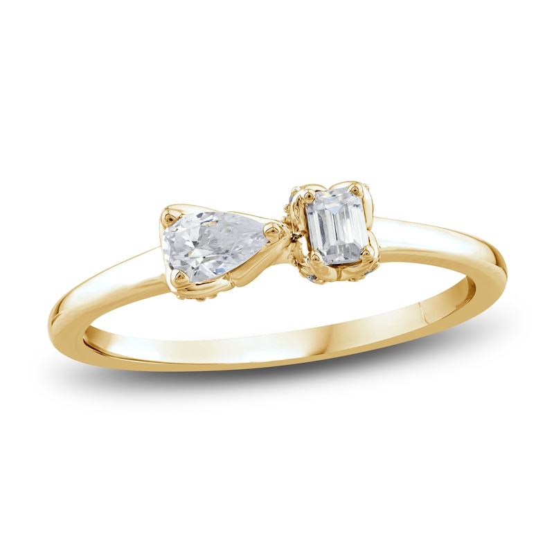 Main Image 1 of Diamond Ring 1/3 ct tw Emerald/Pear/Round 10K Yellow Gold